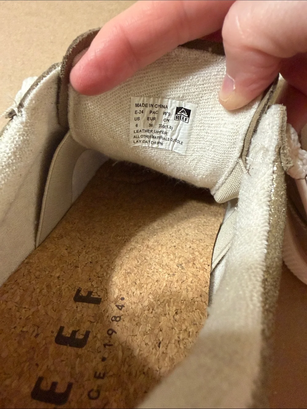 Reef Lay Day Dawn Metallic Gold Lace-Up Sneakers with White Laces